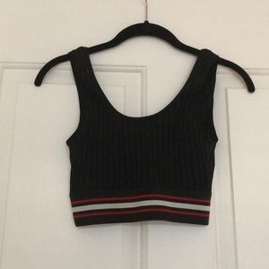 Topshop sporty scoop neck crop top